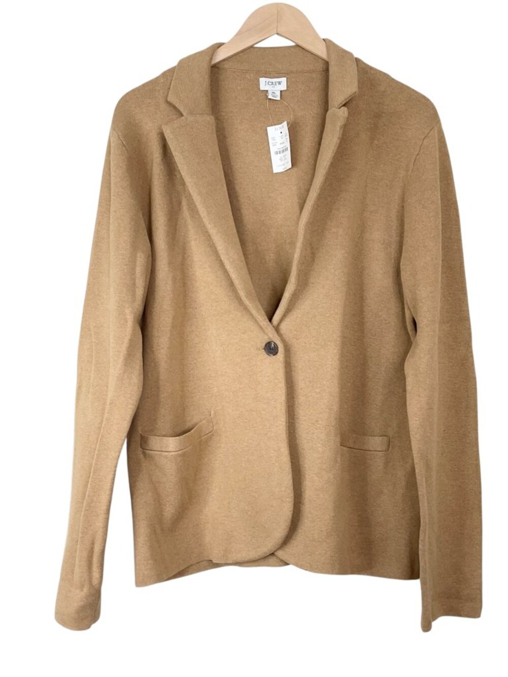 J. Crew Schoolboy Sweater Blazer In Heather Acorn Size XL